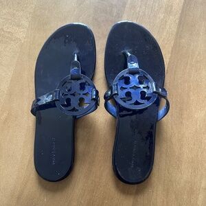 Tory Burch blue sandals.